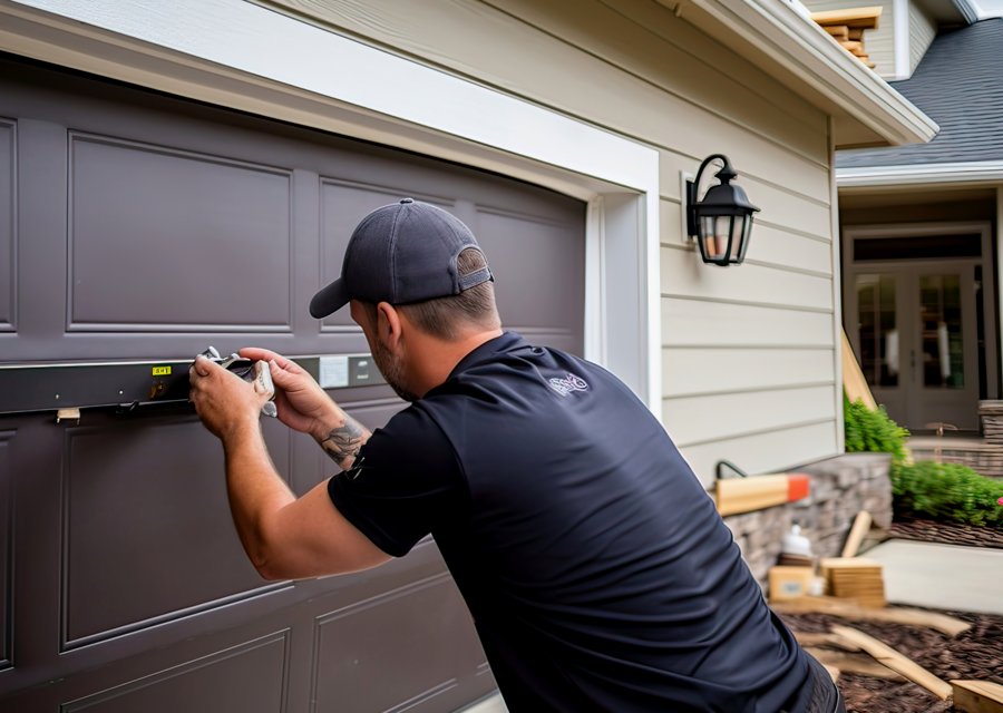 Garage-door work by RBK Garage Door Service in Dallas, PA