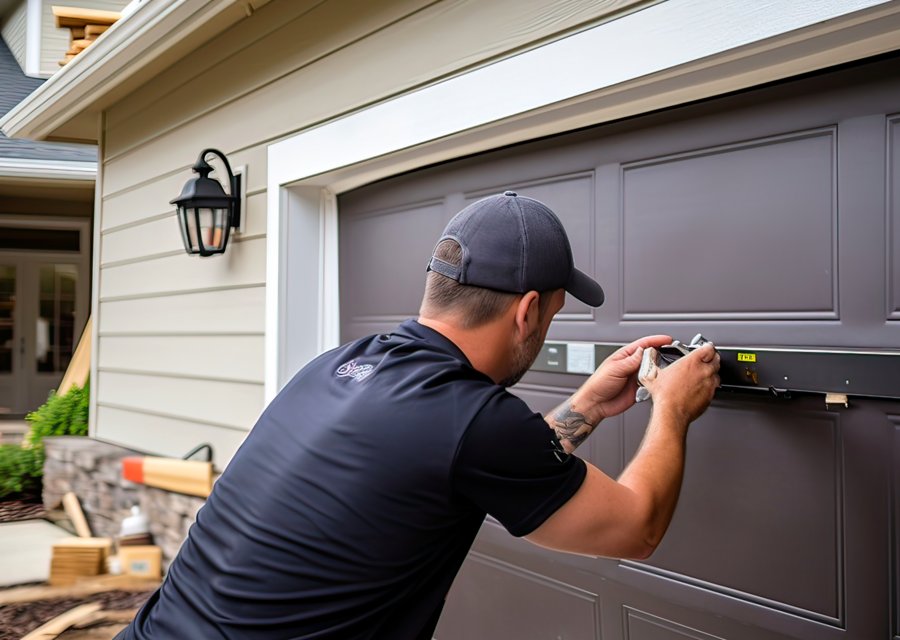 Garage-door work by Alvarado Garage Door Service in Stone Mountain, GA