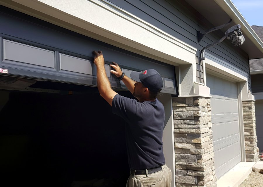 Garage-door work by Tony's Garage Doors Service in Hempstead, NY