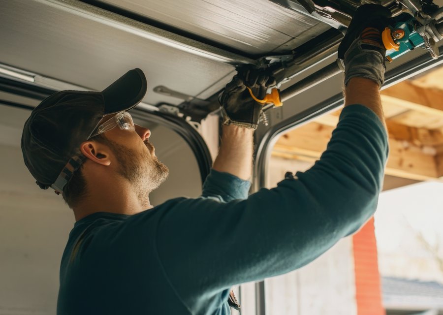 Garage-door work by On Time Garage Pros in Garfield, NJ
