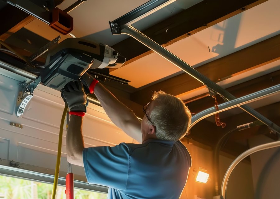 Garage-door work by John Overhead Door Masters in East Orange, NJ