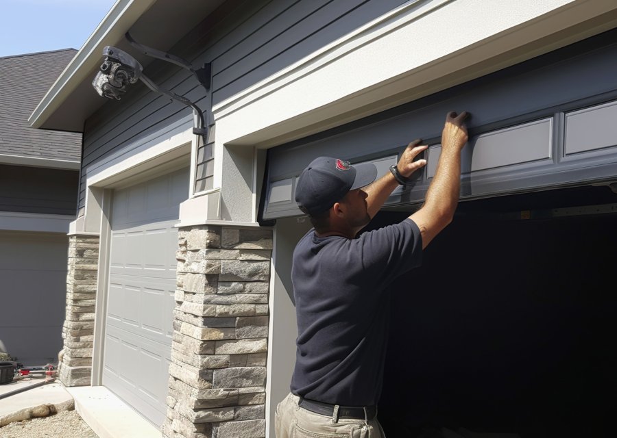 Garage-door work by American Garage Door Solutions in Sealy, TX