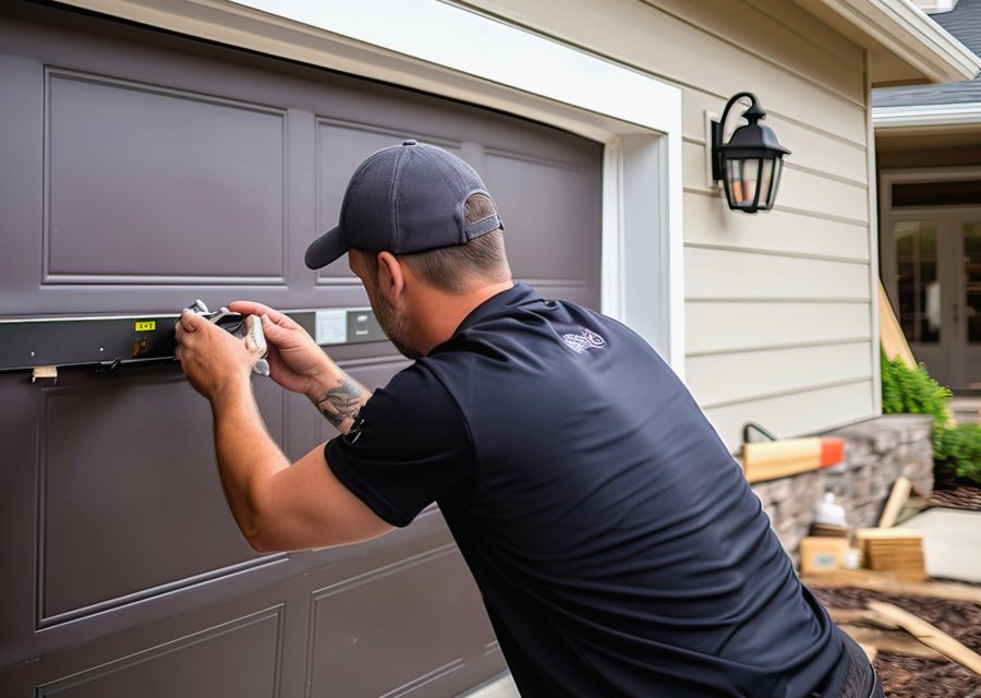 Garage-door work by Eunchae Garage Door Services in Cannon, MI