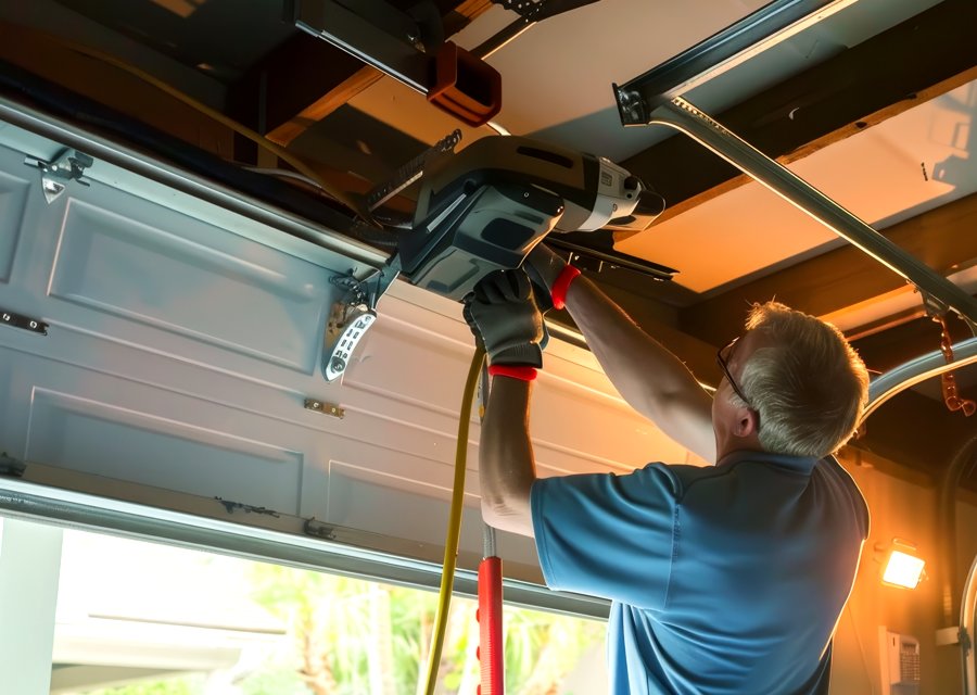 Garage-door work by M&R Garage Door Service in Palmer, MA