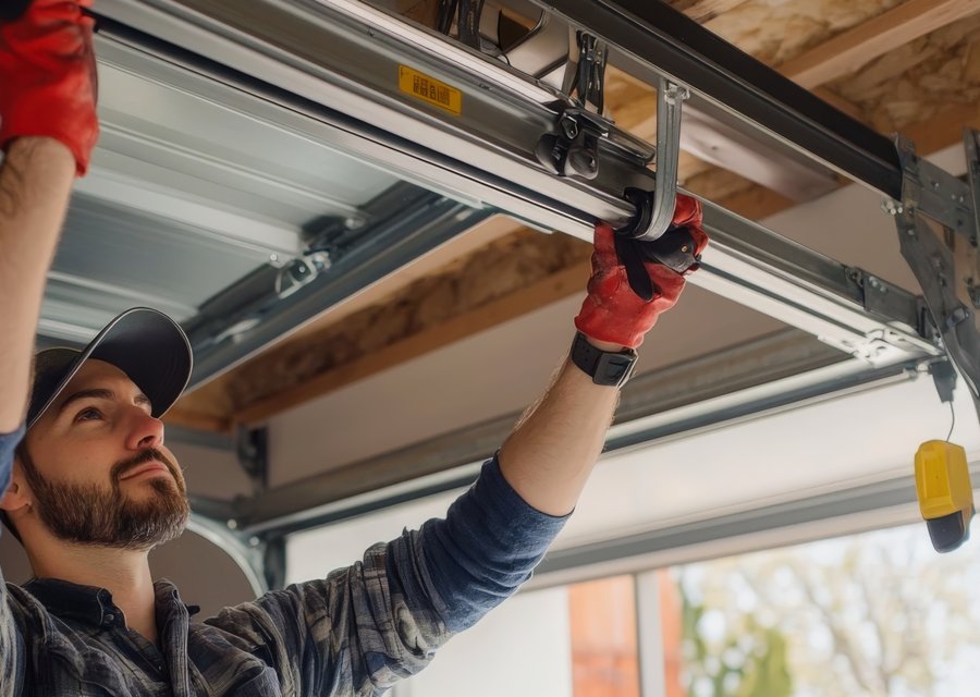 Garage-door work by Roushia's Garage Door Service in Fishers, IN